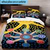 Australian Aboriginal Art Patterns 3pcs Bedding,Including 1pc Duvet Cover And 2pcs Pillowcases Perfect for Christmas,Ideal for Bedroom, Dormitory