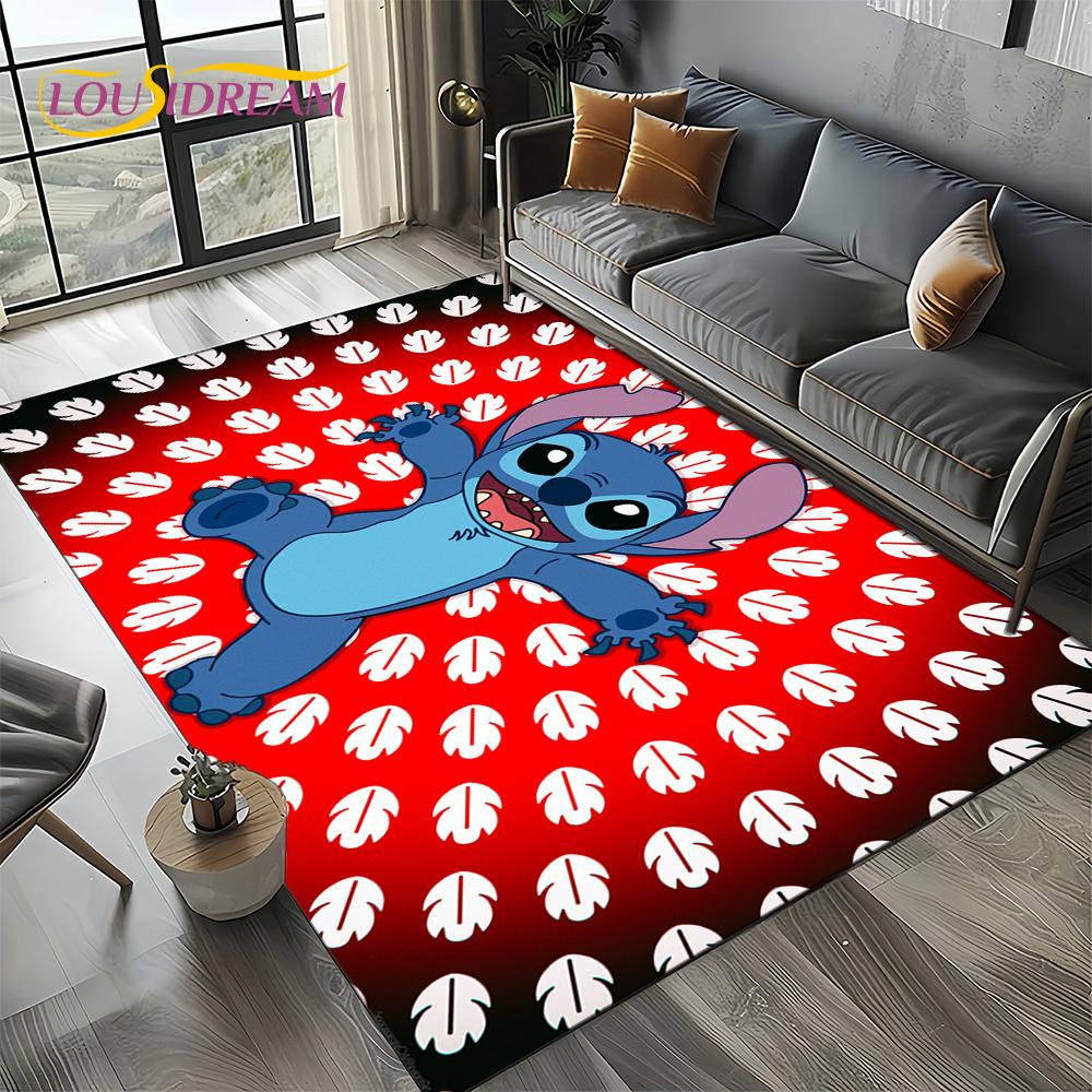27 Style Cute Stitch  Cartoon 3D Carpet Rug for Home Living Room Bedroom Sofa Doormat Decor,Child Non-slip Floor Mat Gifts