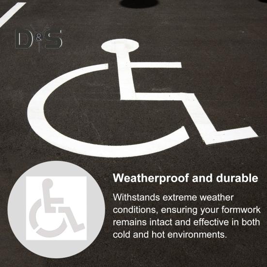 Трафарет для парковки инвалидов, многоразовый силиконовый шаблон для парковки инвалидов, гибкий трафарет для парковочного маркера для покраски тротуара в гараже