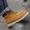 Большие желтые ботинки Ботинки Мартин Мужские и женские парные повседневные кожаные ботинки Ботинки в стиле милитари Ботинки средней и высокой высоты Флисовые короткие ботинки