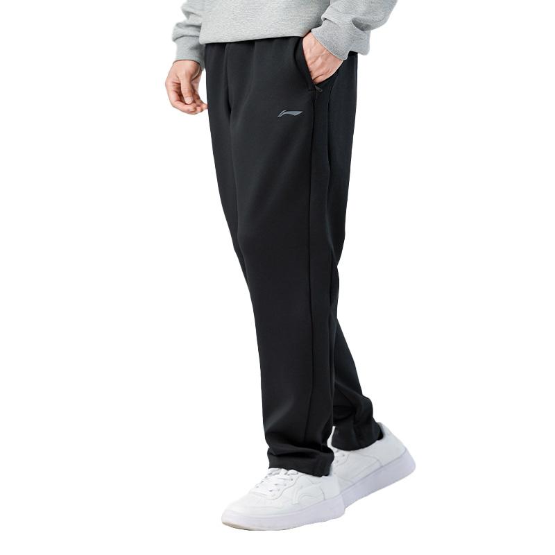 Li Ning Вязаные спортивные штаны Унисекс Черный Умеренные спортивные штаны ATSK632-1