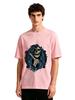 Mens Grim Reaper Skull With Knife Graphic Tshirt Retro Streetwear Print Casual Short Sleeve Red Cotton Tee