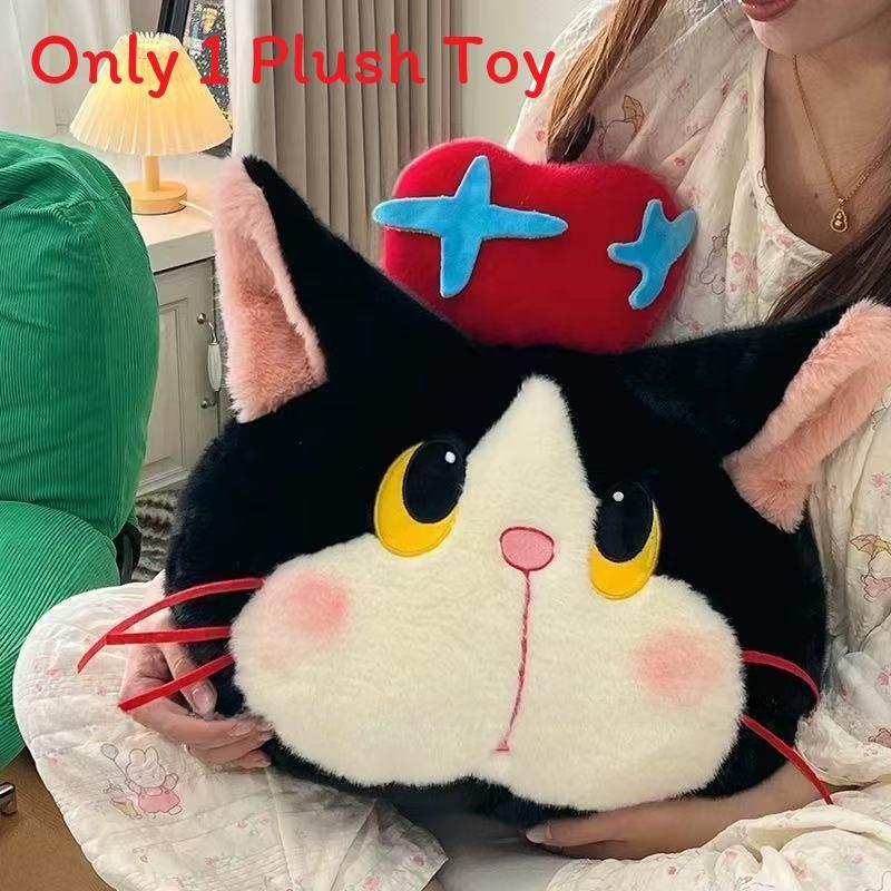 Плюшевая Подушка Черный Кот Мультяшная Мягкая Игрушка Подарок Для Декора Дома И Детей