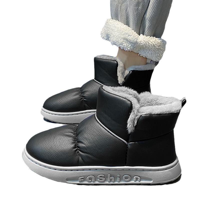 Новые водонепроницаемые женские зимние ботинки, зимние нескользящие утолщенные плюшевые ботильоны, женские теплые ботинки с мягкой подошвой и хлопковой подкладкой