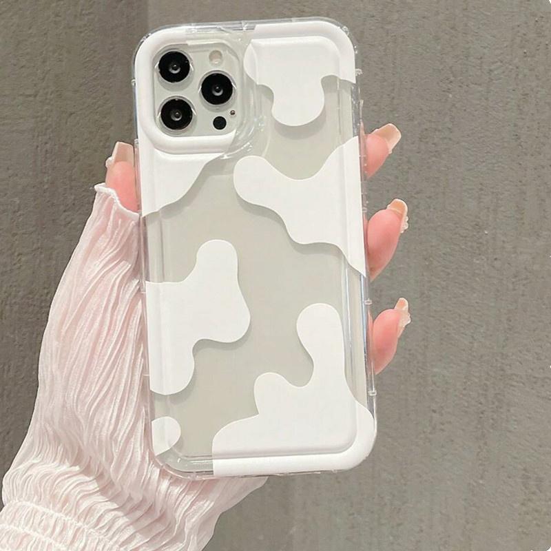 Красочный чехол для телефона с принтом коровы, мягкий прозрачный, для iPhone 15 13 12 11 14 Pro Max Mini XR XS 7 8 14 15 Plus, противоударный чехол с воздушной подушкой