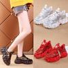 Reflective Chunky Sneakers Women Fashion Glitter Bling Vulcanized Shoes Woman Designer Platform Sneakers Shoes