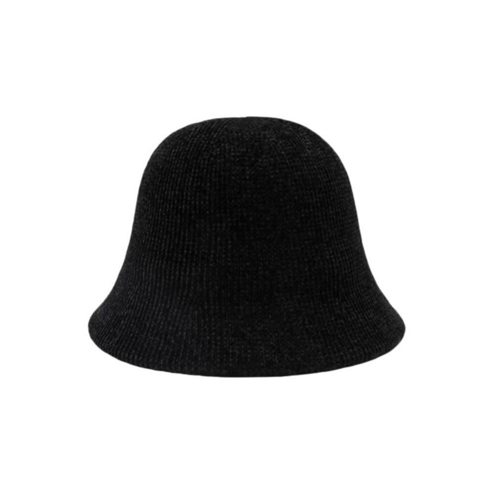 British Style Knitted Fisherman Hat Chenille Bucket Hat Sweet Women Panama Cap Streetwear