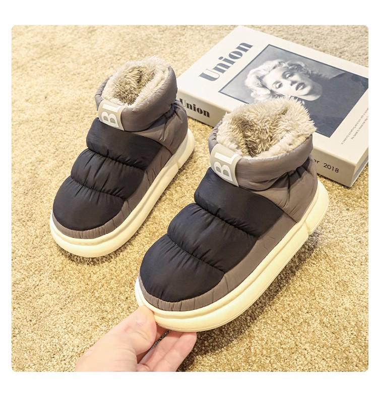 Мужские водонепроницаемые нескользящие зимние ботинки для снега с плюшевой подкладкой