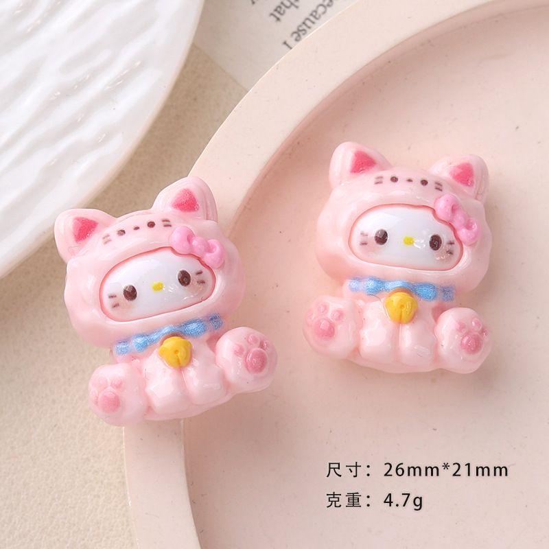 6 Pcs New Kawaii Cartoon Cute Bell Animal Resin Scrapbook Diy Jewelry Children Gift Hairpin Accessories A119
