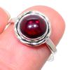 Ювелирное кольцо ручной работы из чистого серебра 925 пробы с натуральным гранатом S.8 e4U08