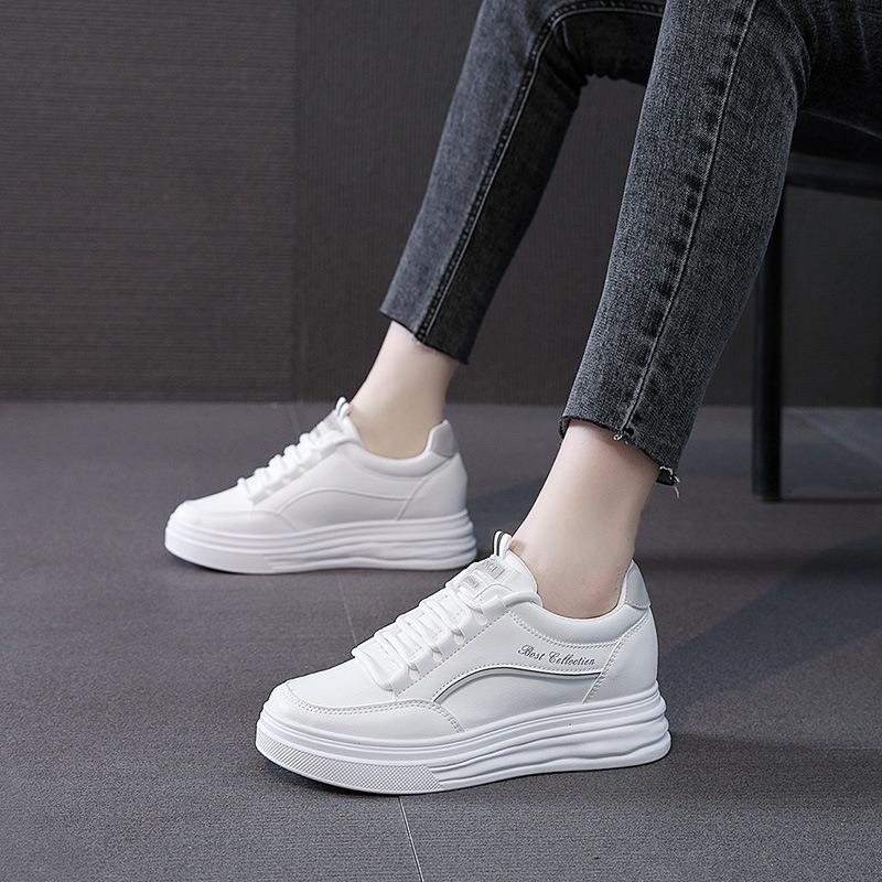 Women's Shoes Spring New Trend Comfortable Little White Shoes Casual Lace Up Waterproof Vulcanize Shoes Platform Tennis Sneakers