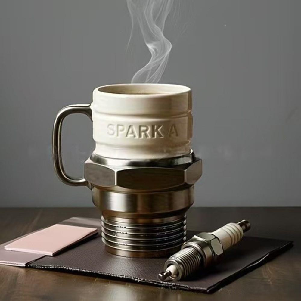Unique Spark Plug Mug Automotive Automotive Themed Mug Industrial Coffee Cup Coffee Drinking