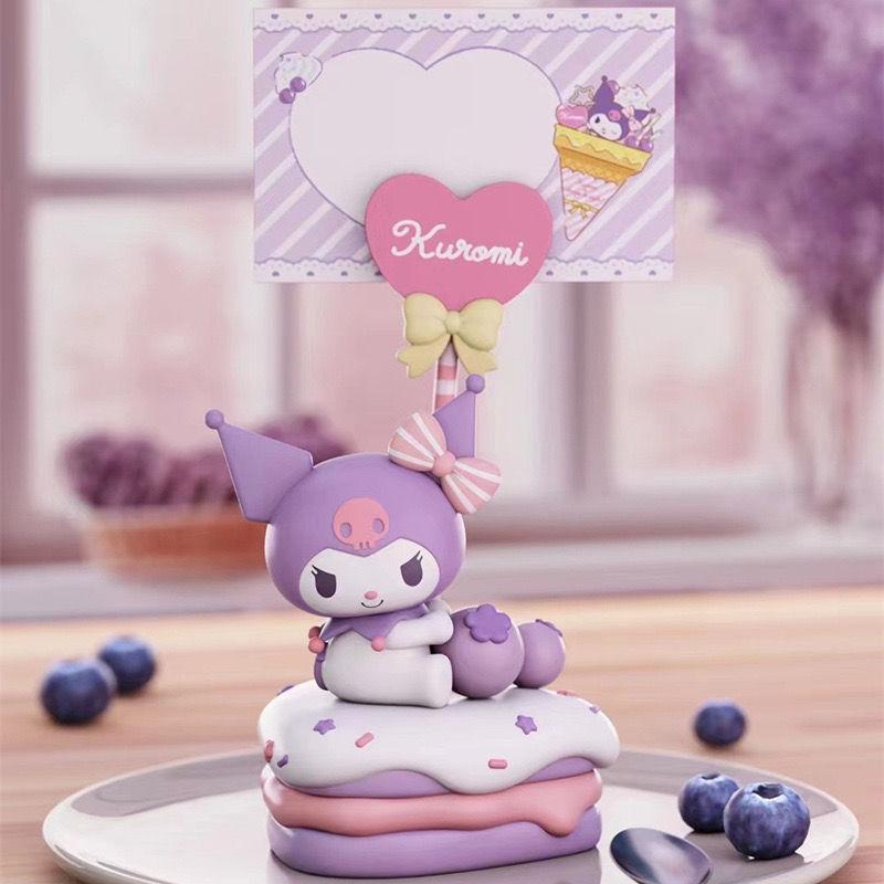 Милый мультяшный персонаж Sanrio My Melody Kuromi Hello Kitty Серия десертов Заметки Настольные украшения Кукольные фигурки Праздничные подарки