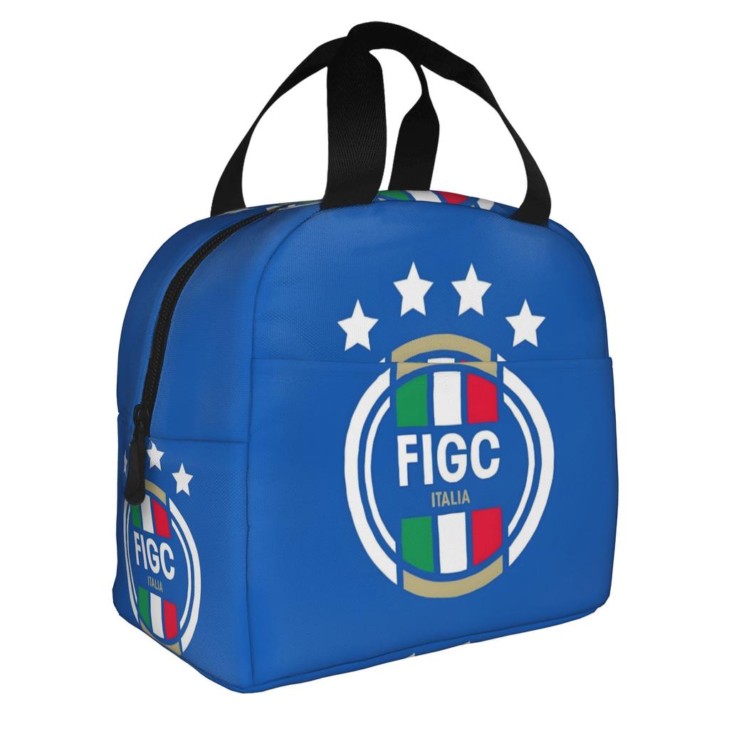 Soccer Italia Figc Insulated Lunch Bag for Camping Travel Italyan Football Lover Waterproof Thermal Cooler Bento Box Women Men