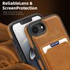 For iPhone 16e Magnetic Case with Detachable Card Holder TPU+PU Leather Phone Back Cover