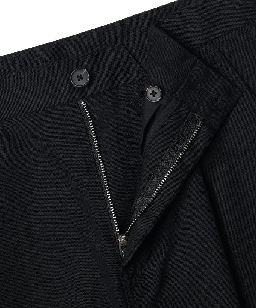 MUSINSA STANDARD One-Pleat Wide Cargo Pants [Black]