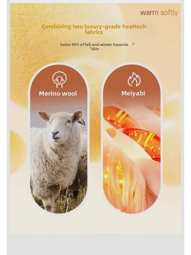 Men's Merino Wool Cotton Fleece Sweater - Autumn Style Warm Top