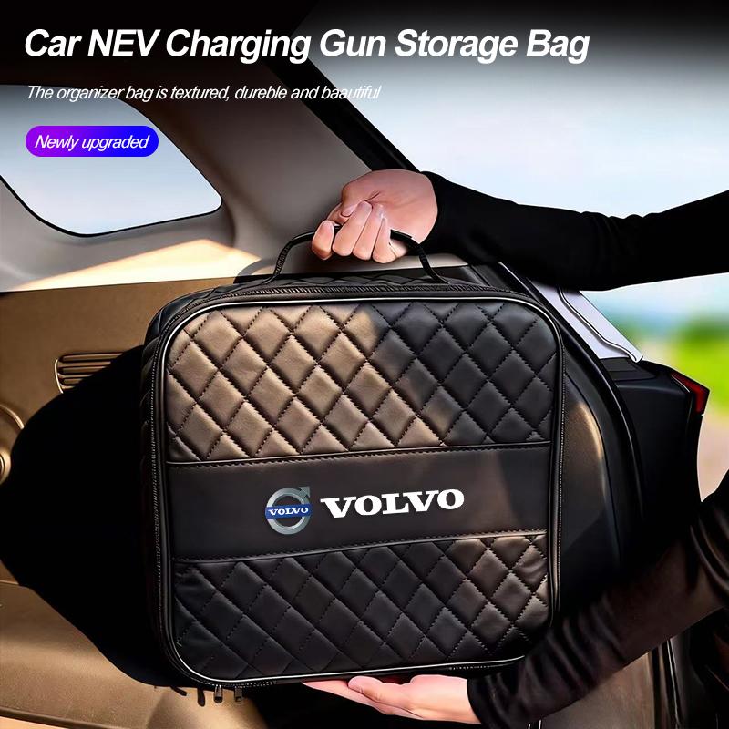 Car NEV Charging Gun Storage Bag Charger Cable Box For Volvo EX30 XC60 XC40 V60 V40 XC90 XC70 V50 S60 V70 S90 Olestar AWD S80 T6