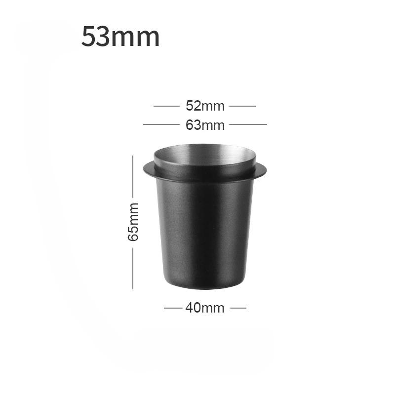 Чашка для дозирования кофе 58/53/51 мм из нержавеющей стали, дозатор кофейных зерен, дозатор порошка, темпер, эспрессо-машина, аксессуары для кофейной посуды