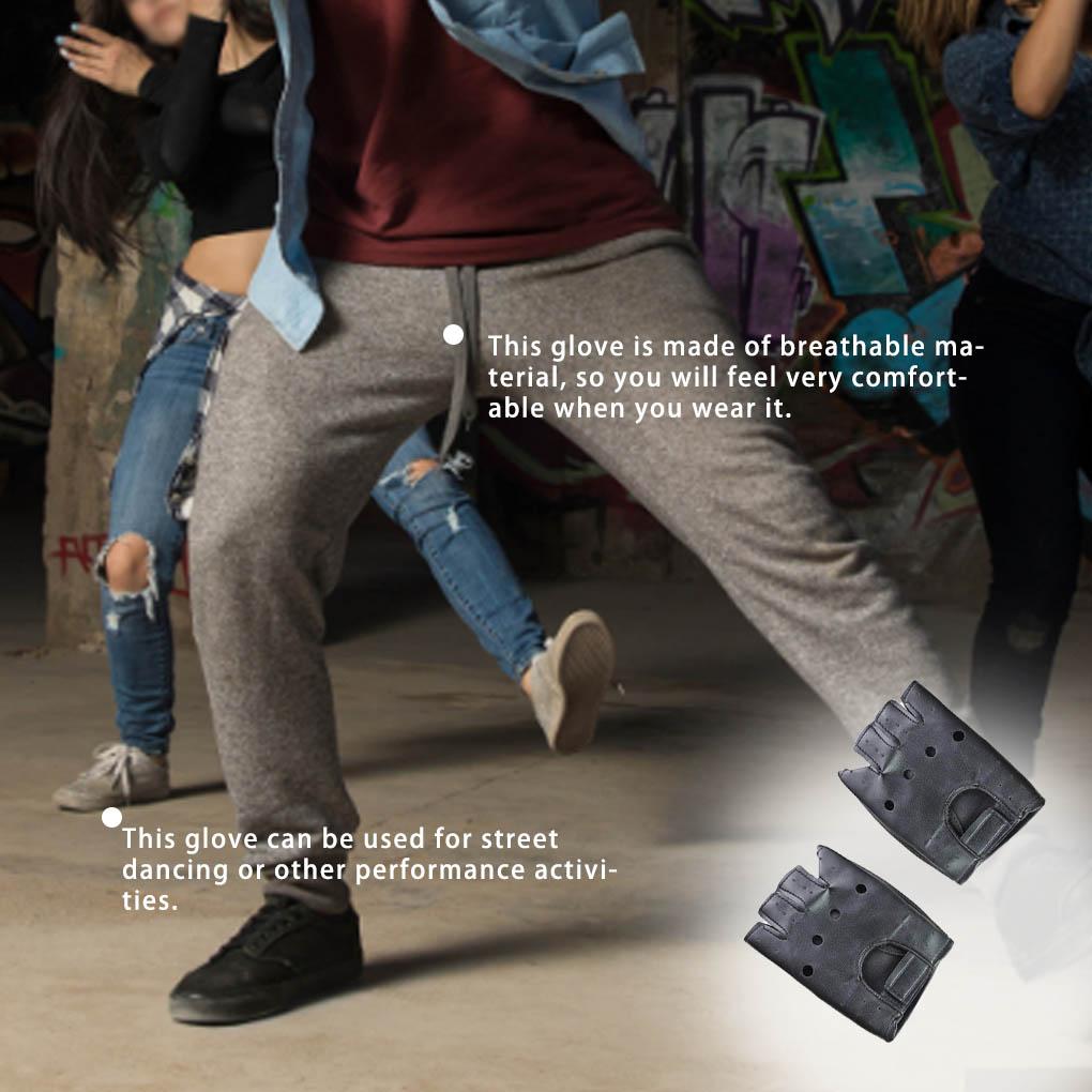 2 шт. Мужские кожаные перчатки с полупальцами Театральный специальный дизайн Крутые митенки без пальцев Удобная перчатка Рождество