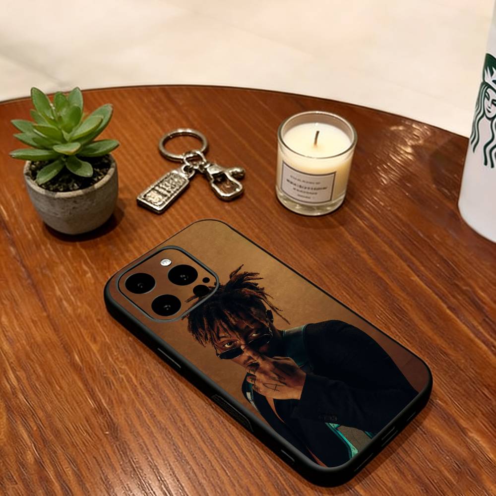 Чехол для телефона Juice Wrld 999 для iPhone 17,16,15,14,13,12,11 Plus,Pro Max,XS, Мягкий силиконовый черный чехол