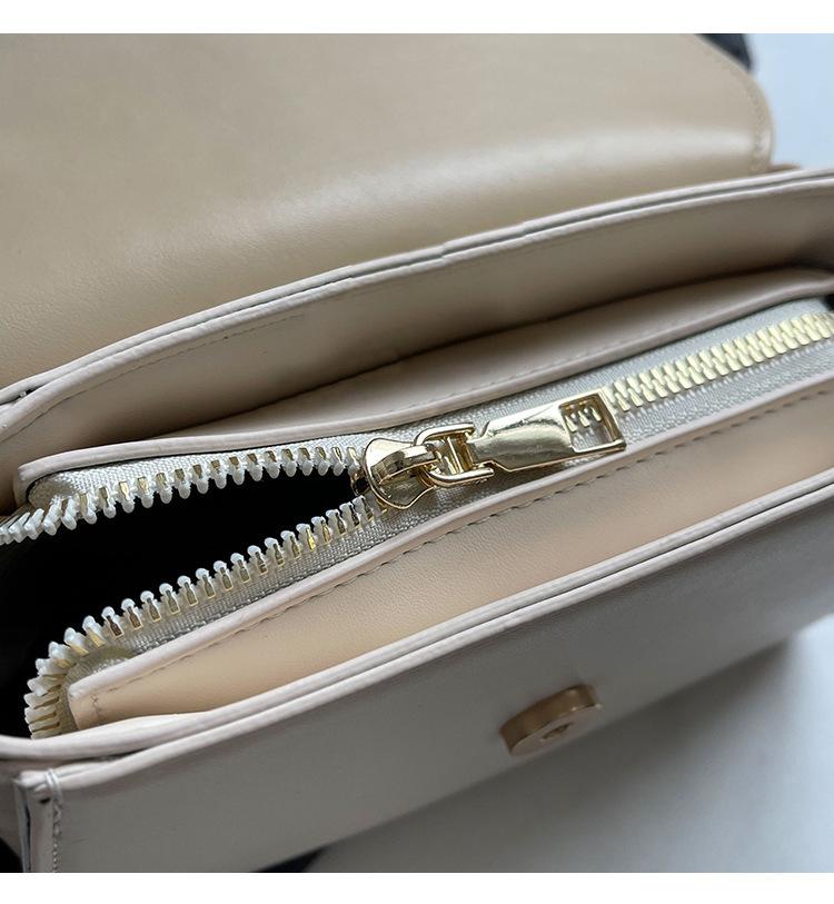 Женская сумка через плечо контрастного цвета, маленькая квадратная сумка