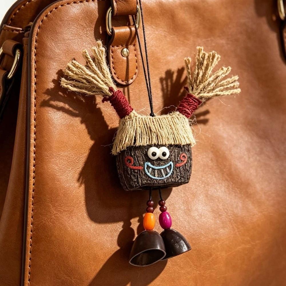 Fabric Funny Tongue Doll Keychain Nut Shell Creative Ornament Eco-friendly Key Pendant Gift