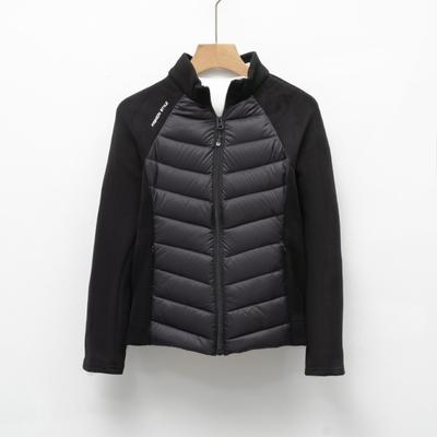 Пуховик новый национальный стандарт 90 пух легкий и тонкий воротник-стойка женский йога сращивание однотонный тонкий и универсальный спортивный стиль