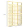 3-Panel Garden Privacy Screen, Freestanding Foldable Wooden Outdoor Divider/Trellis, Decorative Privacy Screen for Garden Patio, 120 x 170 cm
