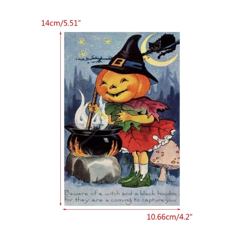 24 шт., набор поздравительных открыток на Хэллоуин, винтажная открытка на Хэллоуин для вечеринки в честь Хэллоуина, принадлежности для поздравительных открыток