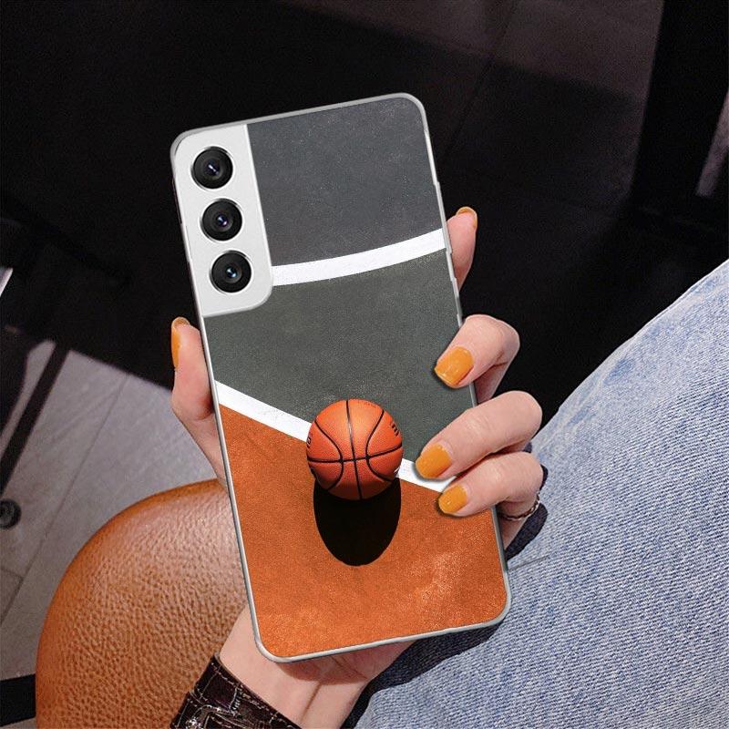 Basketball Basket Sports Phone Case For Samsung Galaxy S24 S25 Edge S26 Ultra S23 S22 S21 Plus S20 FE + Personalized Print Cover