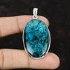 Подвеска из хризоколлы, подвеска из драгоценного камня, подвеска из стерлингового серебра 925 пробы, ювелирные изделия из хризоколлы, подвеска ручной работы, женский специальный подарок, новый кулон