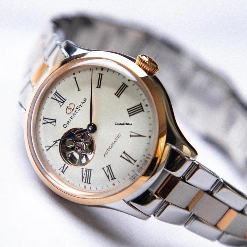 Женские механические белые часы Orient RE-ND0001S00B