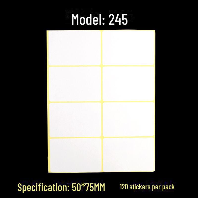 A5 Self-Adhesive Blank White Stickers for Printing and Handwriting Labels