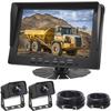 Hizenyo Монитор камеры заднего вида Задний ход 24В Раздельный Переворачиваемый Два Грузовик 15м и 5м Кабели AHD Гарантийный Комплект, 8-дюймовый Монитор, Экран, Изображение, Камеры,