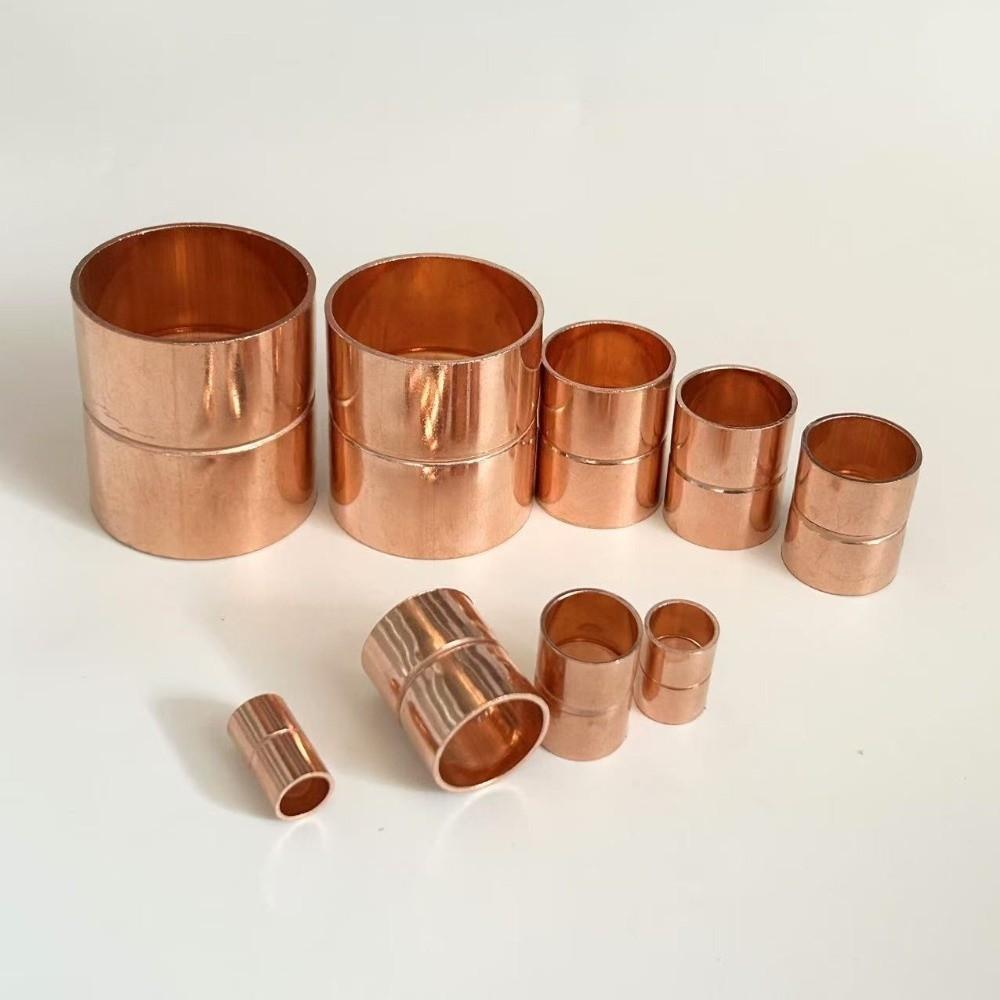 10PCS Copper Coupling Tube Fitting Equal Straight Weld Coupling Refrigeration Equipment