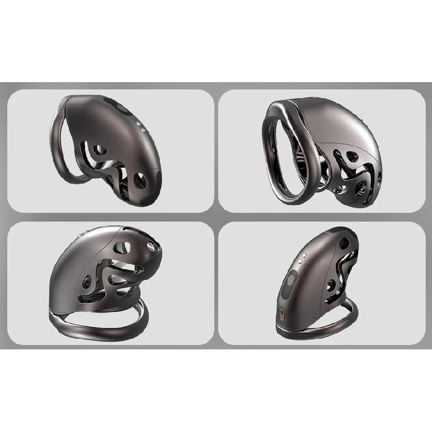 A remote-controlled electric shock chastity cage for male. A chastity penis lock .An adult sex toy.Amazing best seller.
