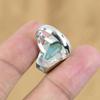 Swiss Blue Topaz Gemstone 925 Silver New Coffin Handcrafted Ring Jewelry Size 8