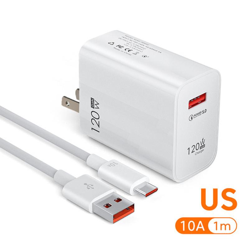 USB Зарядное устройство GaN Быстрая зарядка QC3.0 Кабель USB C Type C Адаптеры для зарядки мобильного телефона для iPhone Samsung Xiaomi Вилка EU/US