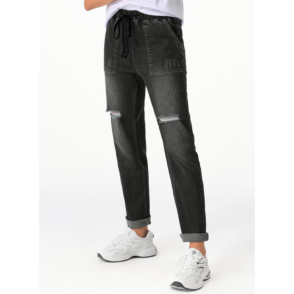 Women's Loose And Casual Trend Ripped Casual Fashion Straight Leg Jeans