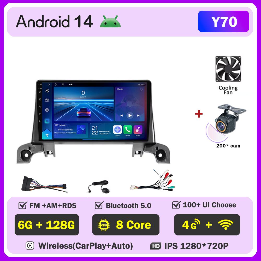 Автомагнитола Android 14 для Peugeot5008 4008 3008 2017-2020 Интеллектуальные автомобильные системы Сенсорный экран GPS-навигация Без 2din DVD RDS