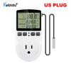 EU/US/FR Timer Socket Thermostat Digital Temperature Controller Socket Outlet With Timer Switch Sensor Probe Heating Cooling