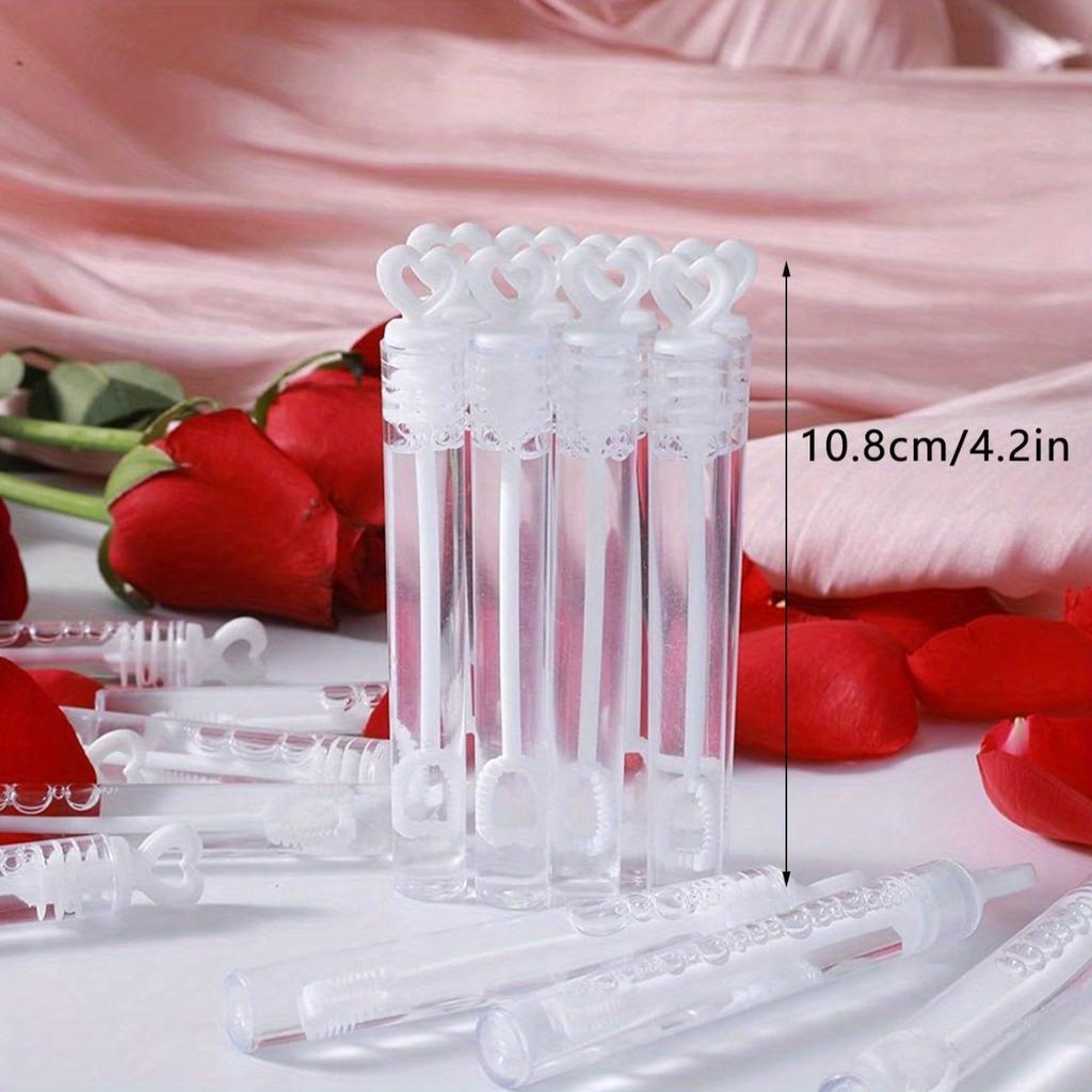 20 шт. Мини-пузырьковая палочка в форме белого сердца для вечеринки на свадьбу, помолвку, День святого Валентина, сладкий подарок для пары мальчиков и девочек (За исключением жидкостей)