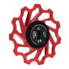 Колесо заднего переключателя горного велосипеда 11T Металлический керамический направляющий ролик заднего колеса Велосипедный аксессуарКрасный