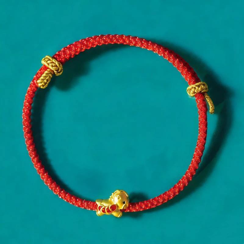 1 шт. Ювелирный подарок на год Амулет Фэн-шуй Счастливый браслет на красной нити Китайский стиль 2026 Год Лошади Браслет со знаком зодиака Для женщин Мужчин
