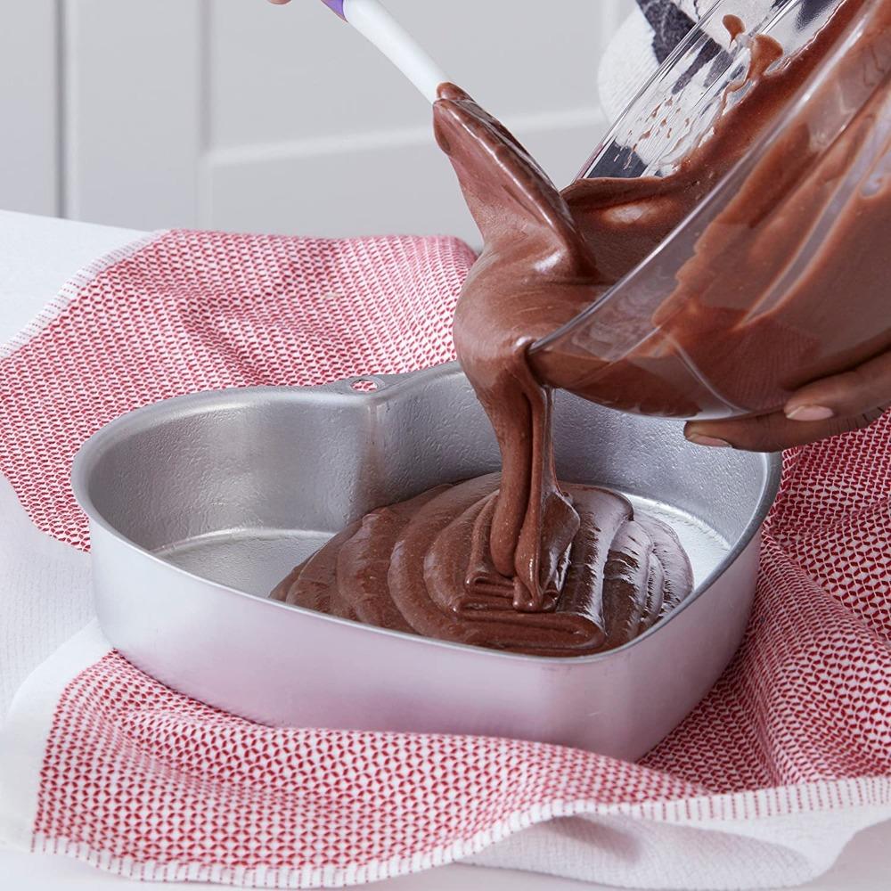 Removable Bottom Heart Shaped Cake Pan Non Stick Metal Heart Cake Baking Pan Mousse