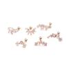 Body Jewelry Cz Zircon Star Leaves Cartilage Ear Stud Helix Tragus Piercing Earring Stainless Steel