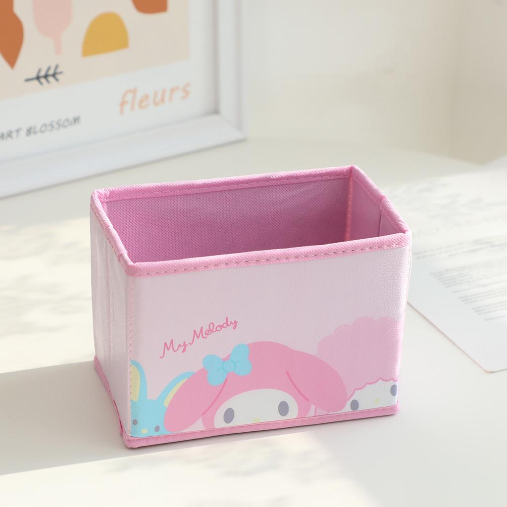 Hello Kitty Kuromi Cinnamoroll My Melody Узор Складной Настольный Органайзер для Хранения Косметики и Офисных Принадлежностей