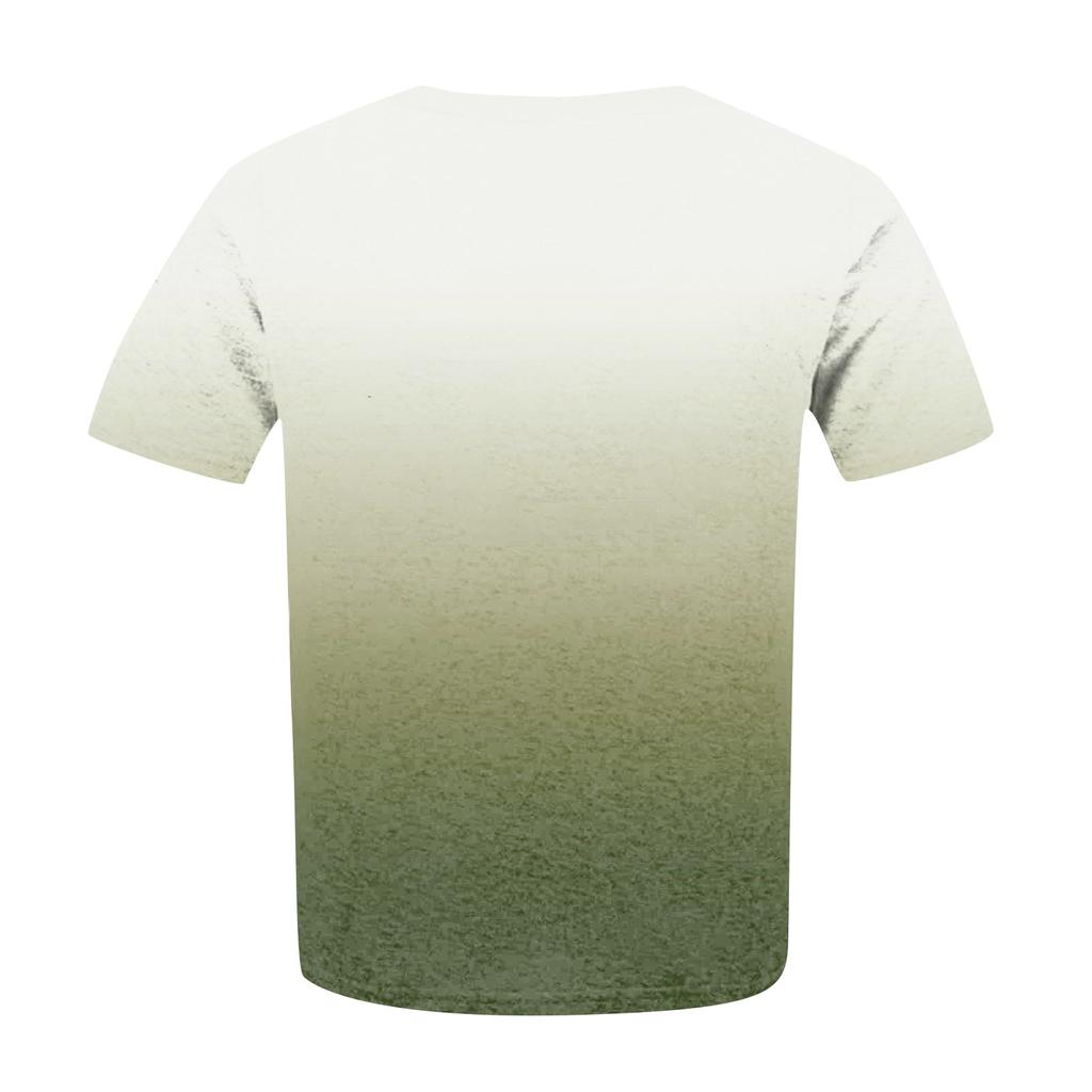 Женская винтажная плиссированная повседневная футболка с градиентом и коротким рукавом, пуловер больших размеров, базовый топ