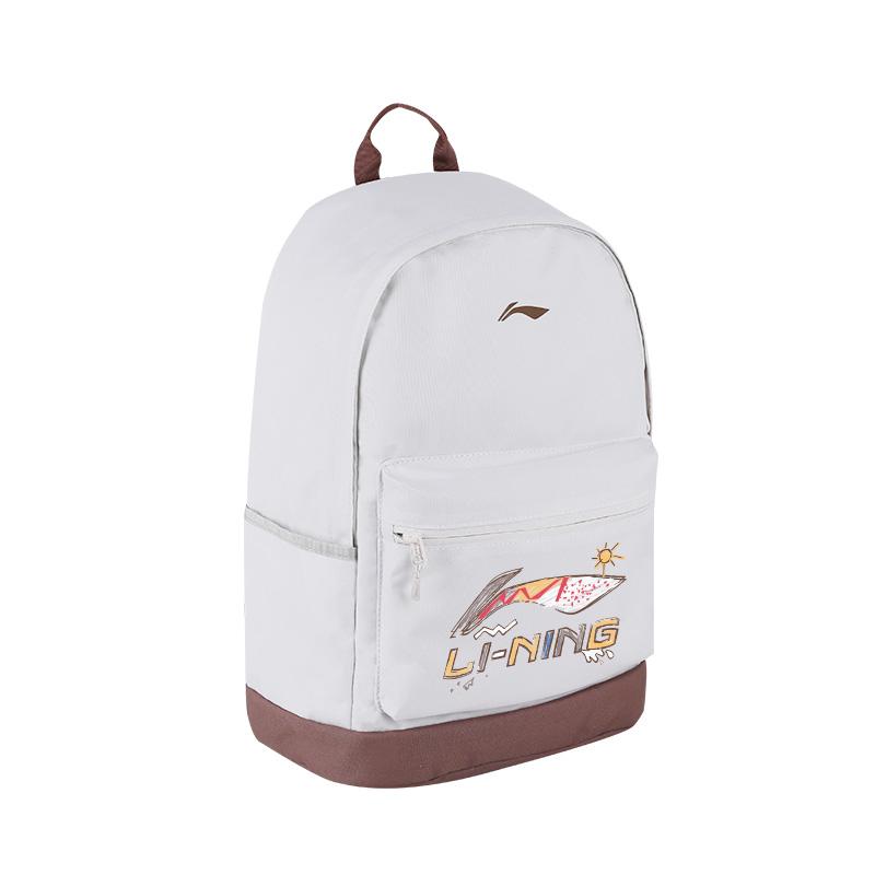 Новый рюкзак LiNing из полиэстера Унисекс Бежевый ABSQ564-33